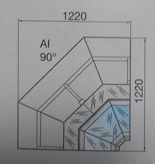 Marte AI 90° | Internal corner counter (D)