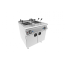7MG 20 - Gas powered pasta cooker on a closed lower cabinet (17l+17l)