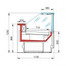 ZARA2 100 | Counter with straight glass, internal aggr. and vent. cooling