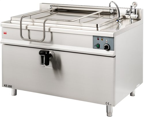 Electric boiling pot - indirect heating - capacity 150 liters