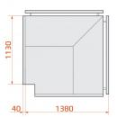 LCT Tucana 02 REM EXT90 | External corner counter without aggregate