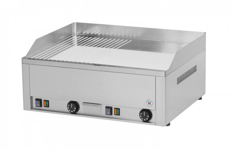 FTHRC 60 E - Electronic grill-chromed 1/2 smooth and 1/2 ribbed surface