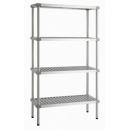 600x600x1800 | Aluminum stands with polyethylene shelf
