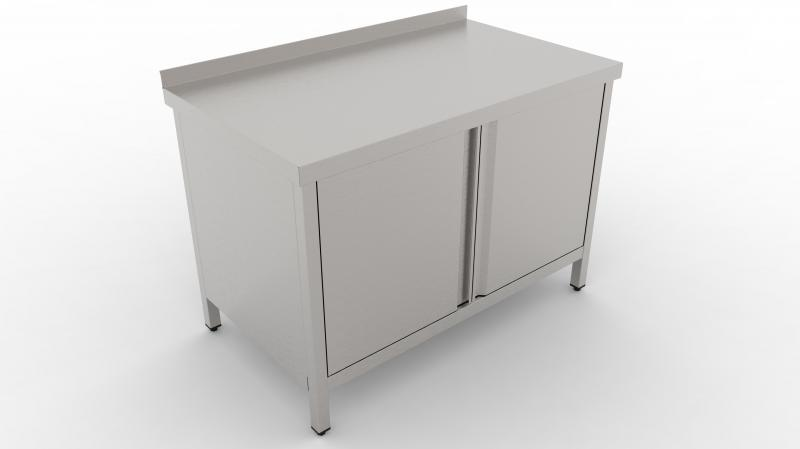 700-series | Stainless steel storage table with door and backsplash