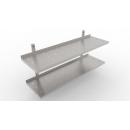 400x400 | Stainless steel 2-level adjustable perforated shelf
