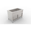 GN | Bain marie with cover and sliding door