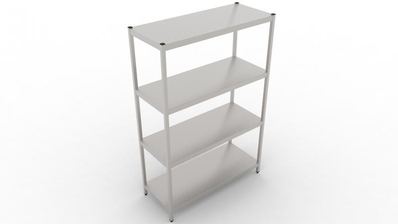 1100x400x2000 | Stainless storage rack with shelf