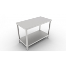 900x700x850 | Stainless steel worktable with a shelf