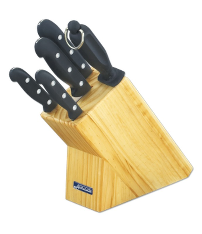 ARCOS Maitre | Set of 5+1 knives in pine holder