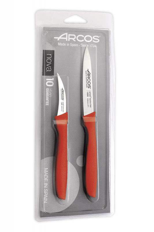 ARCOS NOVA | Red Paring knife set 2 pcs