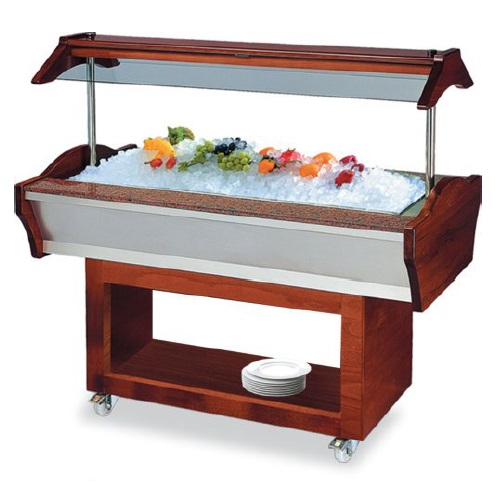 SB-N-IC 220 | Neutral saladbar with ice cooling 6x GN 1/1