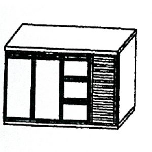 SL | Chladiaci stôl s 3 zásuvkami a 2 dverami