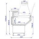 WCH 1,3/0,8 | Counter with curved glass