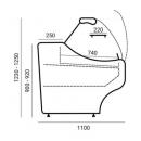 WCH-6/1B 1040 WEGA | Counter with curved glass with built-in aggr.(S)