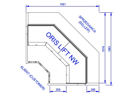 NW ORIS LIFT | Internal corner counter