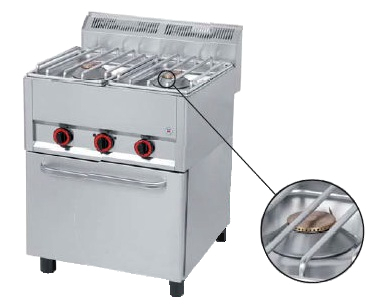 SPT 62 GLS - Gas range with 2 burners and oven