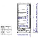 MODUS SGD 1.25/0.7 | Refrigerated wall cabinet with sliding door (without aggregate) D