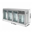 BGKDC4 | Barrel cooler with 4 glass doors