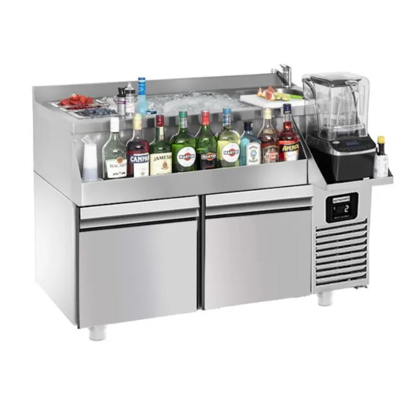 BGKF150#2#SBBGKF11 | Bar cooling table with 2 drawers