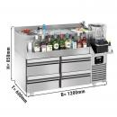 BGKF150#2#SBBGKF12 | Bar cooling table with 4 drawers