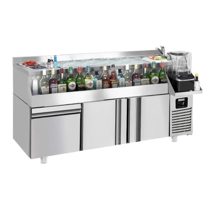 BGKF235#SBBGKF11 | Bar cooling table with 2 doors and 1 drawer