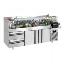 BGKF235#SBBGKF12 | Bar cooling table with 2 doors and 2 drawers