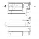 BGKF235#2#SBBGKF11 | Bar cooling table with 1 door and 2 drawers