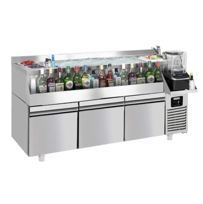 BGKF235#3#SBBGKF11 | Bar cooling table with 3 drawers