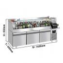 BGKF235#3#SBBGKF11 | Bar cooling table with 3 drawers