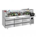 BGKF235#3#SBBGKF12 | Bar cooling table with 6 drawers