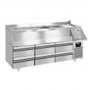 BGKF235#3#SBBGKF12 | Bar cooling table with 6 drawers