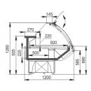 GEORGIA AG-120-deli-PS-126-DBA | Obslužný pult