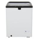 GCFC100 | Chest Freezer with glass lid and two flexible wire baskets - white/black