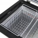 GCFC100 | Chest Freezer with glass lid and two flexible wire baskets - white/black