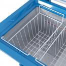 GCFC100 | Chest Freezer with glass lid and two flexible wire baskets - white/blue