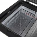 GCFC100 | Chest Freezer with glass lid and two flexible wire baskets - black/black