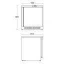 GUR 200 X | Stainless steel refrigerator with solid door