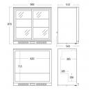 BB211SLBB | Two-door refrigerator with sliding glass doors