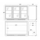 BB311HBA | Three-door refrigerator with right-hinged glass doors