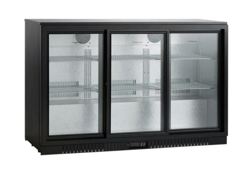 BB311HBA | Three-door refrigerator with right-hinged glass doors