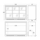 BB311SLBB | Thre-door refrigerator with sliding glass doors