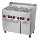 SPT 90 GLS - Gas range with 6 burners and oven