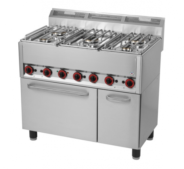 SPT 90/5 GL - Gas range with 5 burners and oven