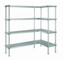 600x400x2000 | Aluminum stands with polyethylene shelf