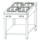 KGO-437 M | Gas cooking table with 4 burners