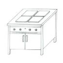 NTV-1421 | Electric cooker with 4 plates and lower storage